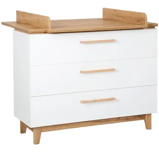 Roba Wickelkommode, Weiß, Holz, 3 Schubladen, Rechteckig, 117.5x104x78 cm, Blauer Engel, Babymöbel, Wickelkommoden & Zubehör, Wickelkommoden
