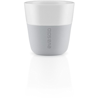 EVA SOLO | 2 Espresso Becher | 80 ml | Gut zu halten durch Silikonbeschichtung | Spülmaschinenfest | Marble Grau