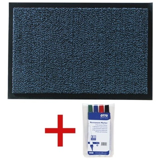 Fußmatte »Mars« 80x120 cm inkl. 4er-Pack Permanent-Marker blau, OTTO Office, 80 cm