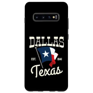 Hülle für Galaxy S10+ Dallas City Flagge Texas Est 1841 Texas State Vintage