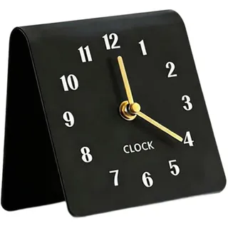 BLWOTMOR Analoge Tischuhr, Schlicht, Modern, Ohne Ticken, Dekorativ für Weihnachten, Schlafzimmer, Wohnzimmer, Küche, Zuhause
