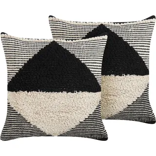 Beliani Khora Dekokissen 50 x 50 cm Beige