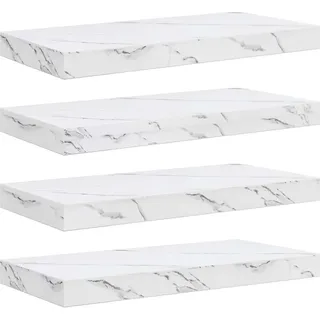 Maison Exclusive - Wandregal 4 Stk. Weiß Marmor 50 X 23,5 X 3,8 C