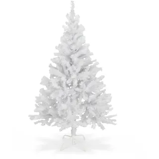 Künstlicher Weihnachtsbaum weiß 150 cm mit Metall Ständer
