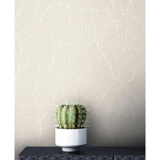 Newroom Vliestapete, Beige Tapete Floral Blumen - Blumentapete Weiß Romantisch Modern Blätter Zweige für Wohnzimmer Schlafzimmer Flur beige