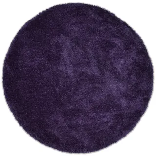 Tom Tailor Shaggy Teppich Cozy Hochflorteppich Ø 140 cm Dunkellila