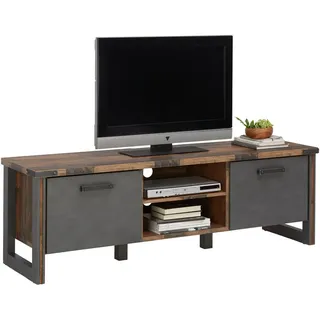Hom`in Tv-Element, Grau, Pinien, Holzwerkstoff, 1 Fächer, 168x52x42 cm, Wohnzimmer, TV Möbel, TV-Racks