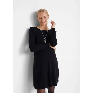 bonprix Umstandskleid BONPRIX "Umstandskleid aus weichem Strick", Damen, Gr. 36/38 (S), N-Gr, schwarz, Obermaterial: 70% Baumwolle, 30% Polyamid, Kleider, für Schwangerschaft, aus weichem Strickmaterial, bequeme Passform