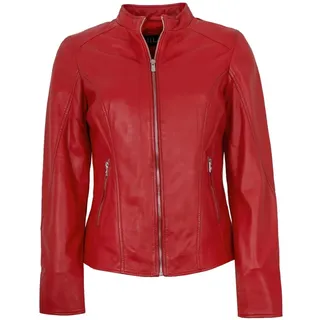 Jilani - Damen Echtleder Lederjacke Lammnappa Salsa rot Größe 40 - 40