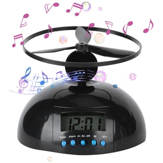 GAESHOW Fliegender Wecker LED-Anzeige Digitaler Wecker Snooze Wecker mit rundem Propeller, Tragbarer Mini Hubschrauberuhr für Schlafzimmern zu Hause