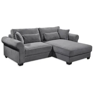 ed exciting design Ecksofa Anthrazit, & grau - Maße cm B: 255 H: 92 T: 185.0