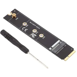 ASHATA SSD-Adapterkarte M2 SATA - für 2012 Solid-State-Festplatten-Riser-Karte A1465 A1466, unterstützte B-Typ M.2 SSD-Größe: 22 * 30/22 * 42/22 * 60/22 * 80.