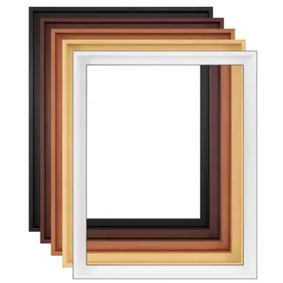 myposterframe Einzelrahmen Mira Schattenfugen Rahmen Leerrahmen für Leinwand, (1 Stück), 70x90 cm, Schwarz matt, Echtholz schwarz 70 cm x 90 cm