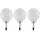 ETC Shop 3er Set LED Solar Kugel Lampen Kunststoff 3 x 10 cm weiß
