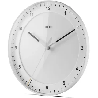 Braun, Wanduhr, BC17W weiss Quarzwanduhr (30 cm)