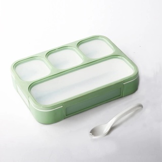 Auyeetek Brotdose Kinder mit 4 Fächern, Lunchbox Auslaufsicher Kindergarten Bentobox mit unterteilung 1000ML Nachhaltig Butterbrotdose Jausenbox Schmatzfatz Salatbox Frühstücksbox Mädchen& Jungen PP