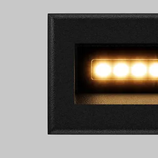 Treppenleuchte Außenlampe Flurleuchte Leuchte IP65 LED Metall Schwarz L 8,4 cm