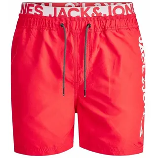 JACK & JONES Aruba Swim Shorts Herren Badehose, Farbe:Flame Scarlet, Größe:M - M