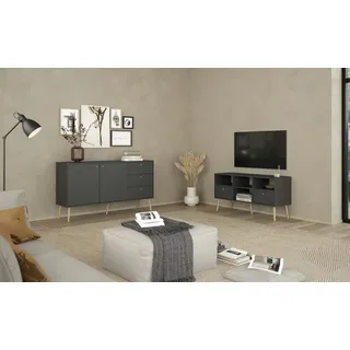 Home Affaire Bodo TV-Lowboard 117,2 cm grau Holzwerkstoff