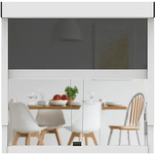 CLIP'N'SHADE Weiß - Aussenrollo gegen Hitze, Jalousie, Sichtschutz und Abdunkelung für Fenster, Hitzeschutz Rollo ohne Bohren (Breite: 60 cm, Höhe: 60-90 cm, Transparent)