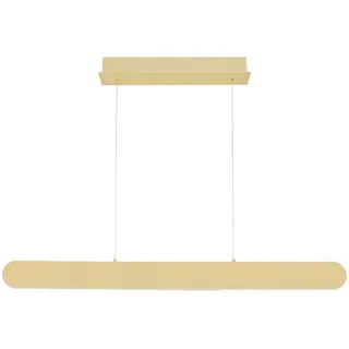 Dieter Knoll Led-Hängeleuchte Otis Linear, Messing, Metall, Uni,Uni, länglich,länglich, 7.5x150x115 cm, RoHS, Europäischer Sicherheitsstandard, CE, höhenverstellbar, 3 Helligkeitsstufen, Lampen & Leuchten, Innenbeleuchtung, Leuchten nach Räumen, Esstischlampen