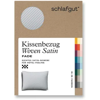 schlafgut Woven Fade Kissenbezug Petrol 70 x 90 cm