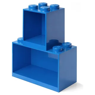 LEGO Regal "Brick" in Blau - (B)21,5 x (H)32 x (T)16 cm