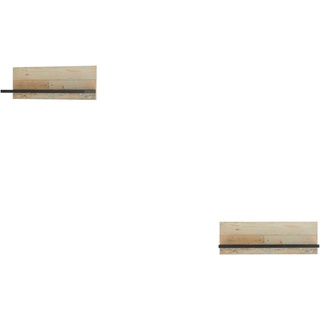 Home affaire Wandregal Sherwood, Breite 90 cm, in modernem Holz Dekor, 28 mm starke Ablageböden beige