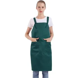 Schürze Tasche verstellbar Damen Herren Küche Kochen Grün