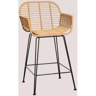 SKLUM Barhocker aus synthetischem Rattan Eska Schwarz ↑65 cm