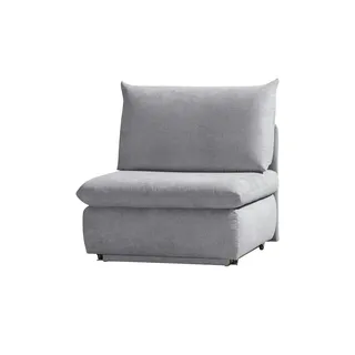 Sofa.de Schlafsessel Etta Kunstleder 88 x 88 x 96 cm Grau mit Schlaffunktion