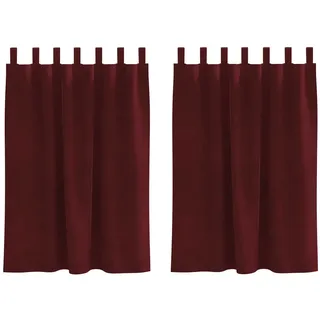 vidaXL Aleah Ösen 140 x 140 cm Weinrot 2 St.