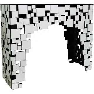 SalesFever Moneglia Elegante Konsole Konsolentisch 111 x 35,5 x 91 cm silber