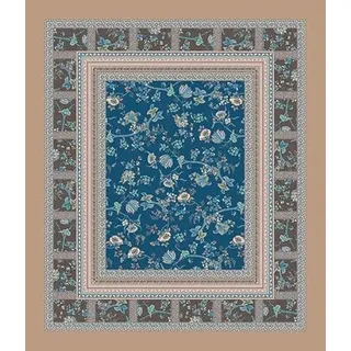 Bassetti Tischdecke Genova B1 aus 100% Baumwolle in der Farbe Blau, Maße: 140cm x 170cm, 9324142