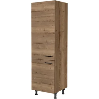 Nobilia Geräteumbauschrank Structura, Eiche dunkel, Holzwerkstoff, 1 Fächer, nur wie online abgebildet bestellbar, 60x216.6x58 cm, Blauer Engel, Pefc, Goldenes M, Made in Germany, DGM-Klimapakt, Küchen, Küchenmöbel, Küchenschränke, Geräteumbauschränke