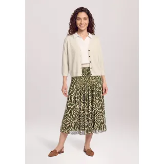 Cartoon Midirock Damen Plissee Khaki/Cream 40