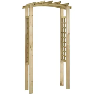vidaXL Rosenbogen Rankhilfe Rankgitter Gartenbogen Spalier Torbogen Pergola Rosensäule für Kletterpflanzen 110x60x210cm Massivholz Kiefer Imprägniert