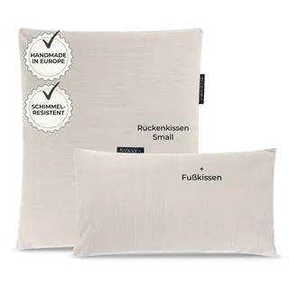 BADESOFA® Badewannenkissen 2er Set | Luxuriöses Bade-Kissen-Set für unvergleichbaren Komfort | Schnell trocknend | Set aus Rückenkissen & Fußkissen | Handmade in EU | Passt in Jede Badewanne