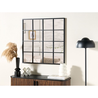 Beliani, Spiegel, Wandspiegel schwarz Fensteroptik 78 x 78 cm BLESLE
