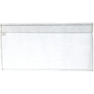 beties Scheibengardine Leinen, Stangendurchzug (1 St), halbtransparent, 100% Leinen, Bistrogardine 45x85 cm Landhausstil mit Tunnelaufhängung Fertiggardine weiß