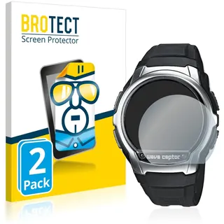 BROTECT (2 Stück Schutzfolie für Casio Wave Ceptor WV-58 Displayschutz Folie Made in Germany, Ultra-Klar