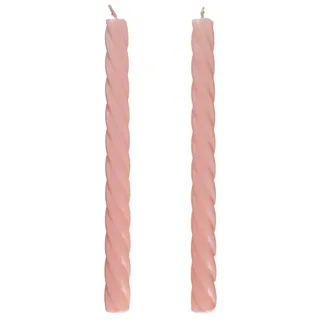 Butlers Stabkerze TWISTED 2er-Set in Rosa | Gr.: onesize