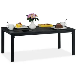 Relaxdays Gartentisch 98 x 39 cm Schwarz