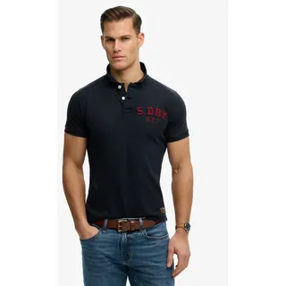 Superdry Poloshirt VINTAGE ATHLETIC POLO mit Polokragen und Knopfleiste, aus Baumwolle, Relaxed Fit blau S (46)