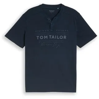 Tom Tailor Henley T-Shirt blau XL