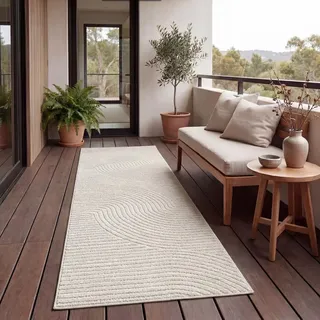 Paco Home Outdoor-Teppich 60 x 100 cm Creme