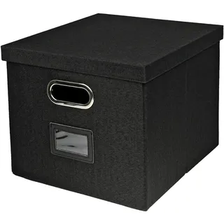 HMF Aufbewahrungsbox mit Deckel 33 x 37,5 x 28 cm 1-tlg. schwarz