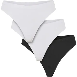 URBAN CLASSICS Rip Tanga 3 St. Schwarz/Weiß XL