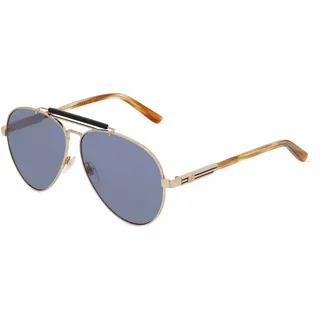 Gucci GG1287S Unisex-Sonnenbrille Vollrand Pilot Metall-Gestell, gold