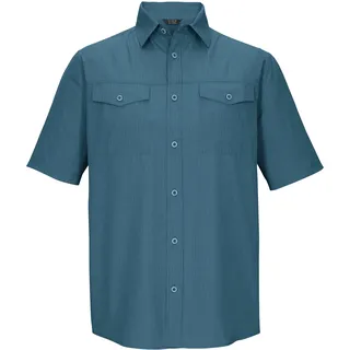 KILLTEC Kurzarmhemd kariert Taubenblau 3XL